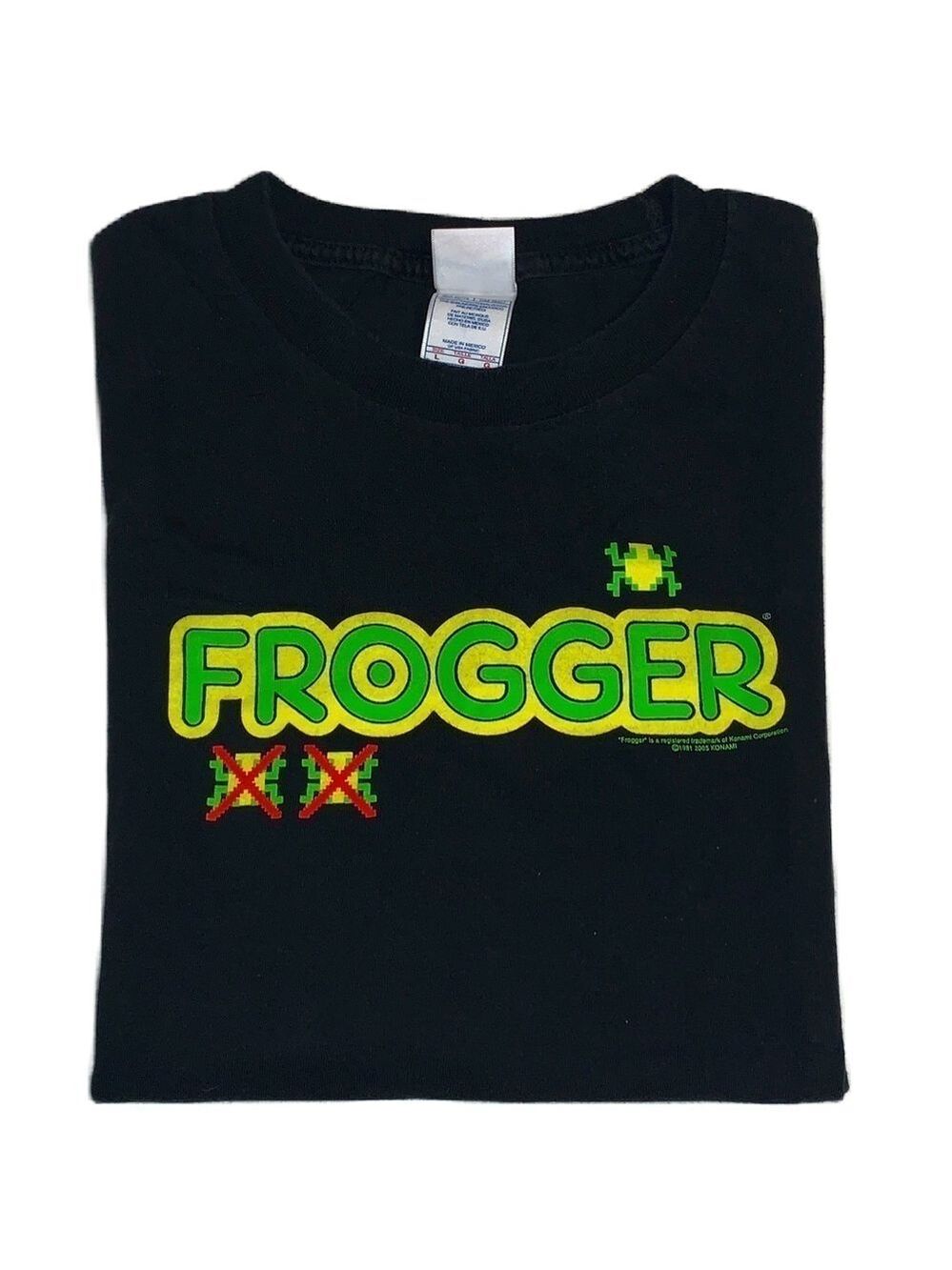 Frogger Videogame L T-shirt 80s Arcade Retro 8-bit Konami